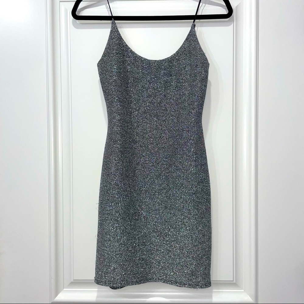 Forever 21 Silver Mini Dress Size Small